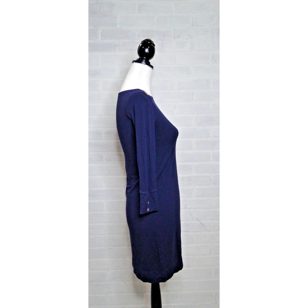 Lilly Pulitzer Dress XXS Woman's Swing UPF 50 Sophie 3/4 Sleeve Navy Blue Dress - Picture 4 of 6